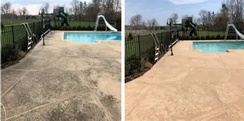 Clean pool deck